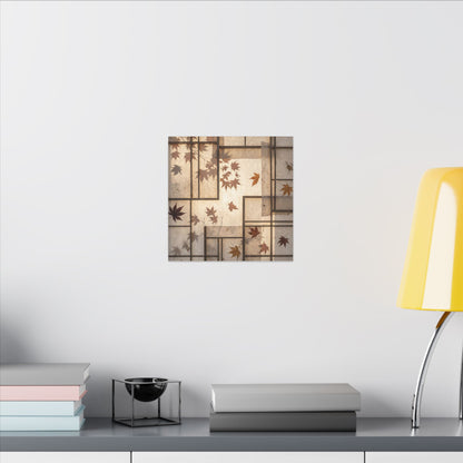 Shoji Screen Japanese Pattern Canvas Art | Neutral Japandi Art
