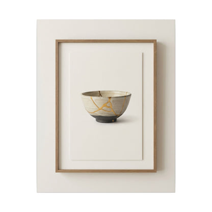 Kintsugi Charcoal Canvas Art