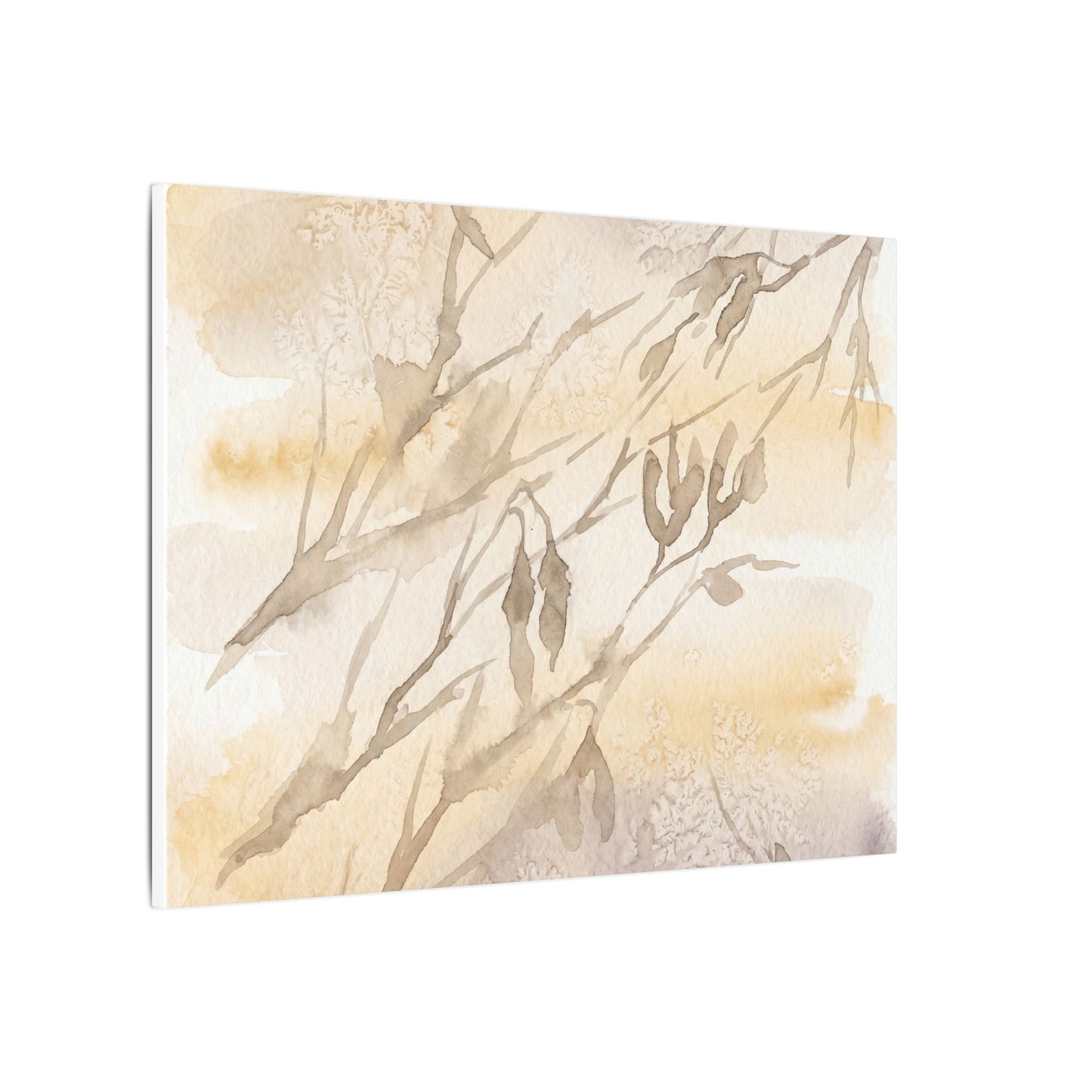 Shadow Play Winter Canvas Art | Japandi Warm Design