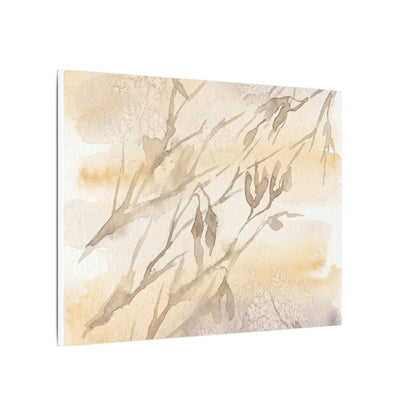 Shadow Play Winter Canvas Art | Japandi Warm Design