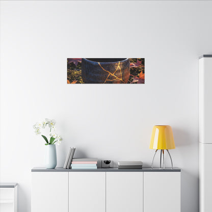 Kanso Moonlit Garden Canvas Art - Kintsugi Gold Repair
