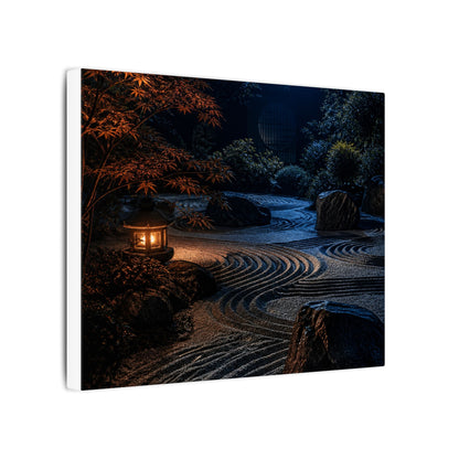 Summer Rock Garden Shadow Zen Canvas Art | Moody Decor