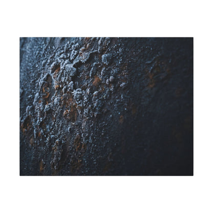 Rust Patina Canvas Art | Winter Dark Japandi Shadow Zen Art Art Print