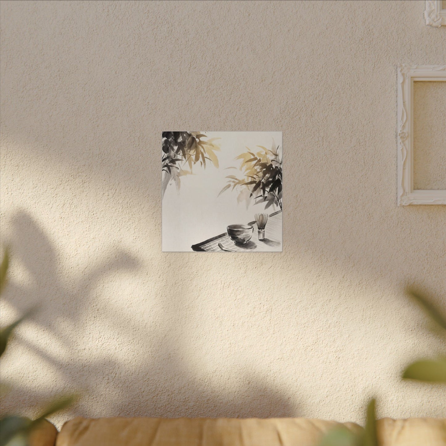 Tea Ceremony Sumi E Canvas Art | Serene Zen Art