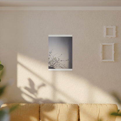 Japandi Shadow Play in Dawn | Japanese Pattern Canvas Art