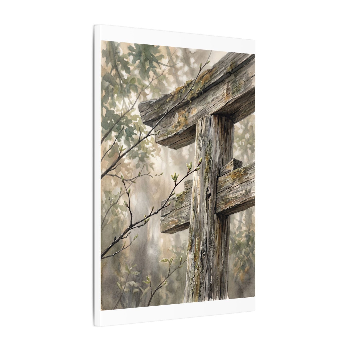 Torii Gate Spring Canvas Art | Japandi Neutral Design
