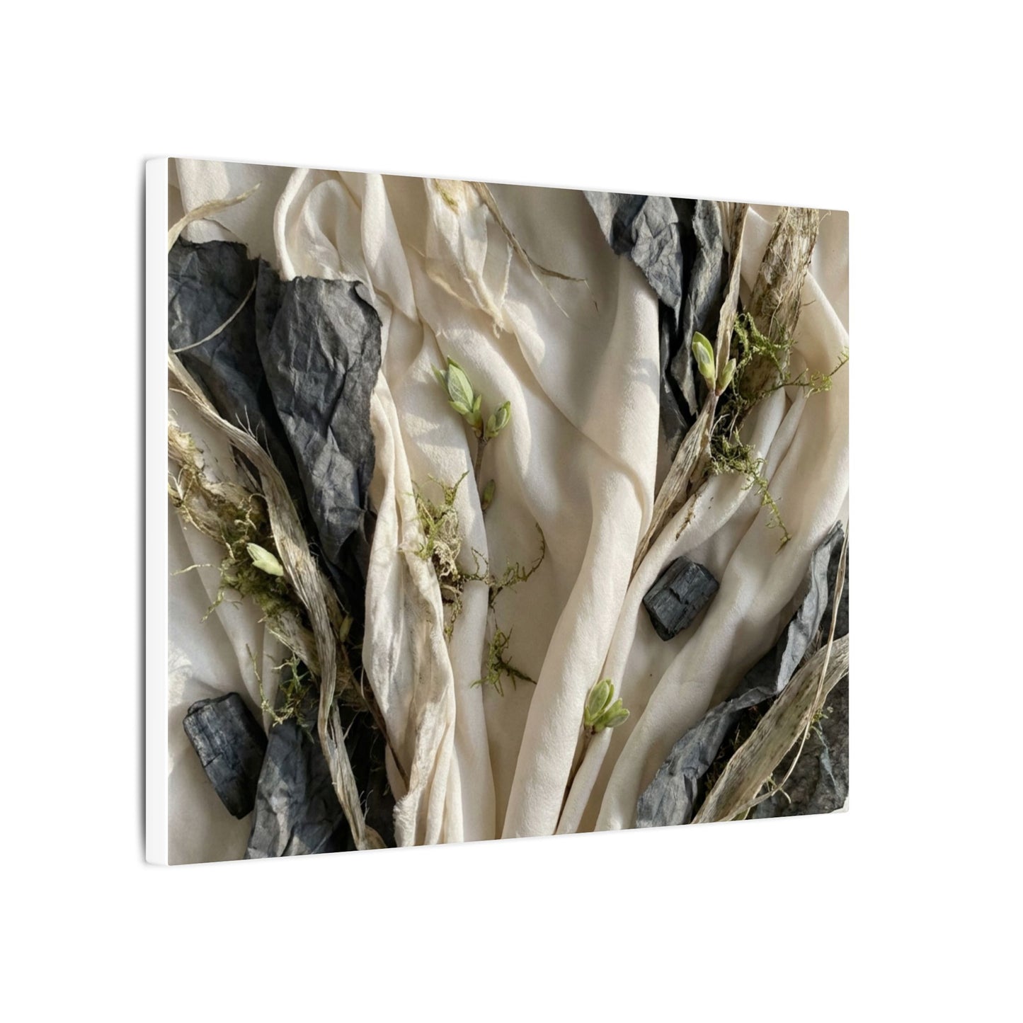 Spring Silk Drape Texture Canvas Art | Warm Decor