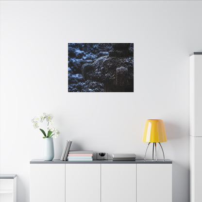 Moody Stone Lantern Canvas Art - Shadow Zen Dark Japandi