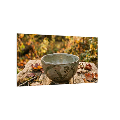 Golden Hour Ceramic Bowl Canvas Art - Japandi Fukinsei