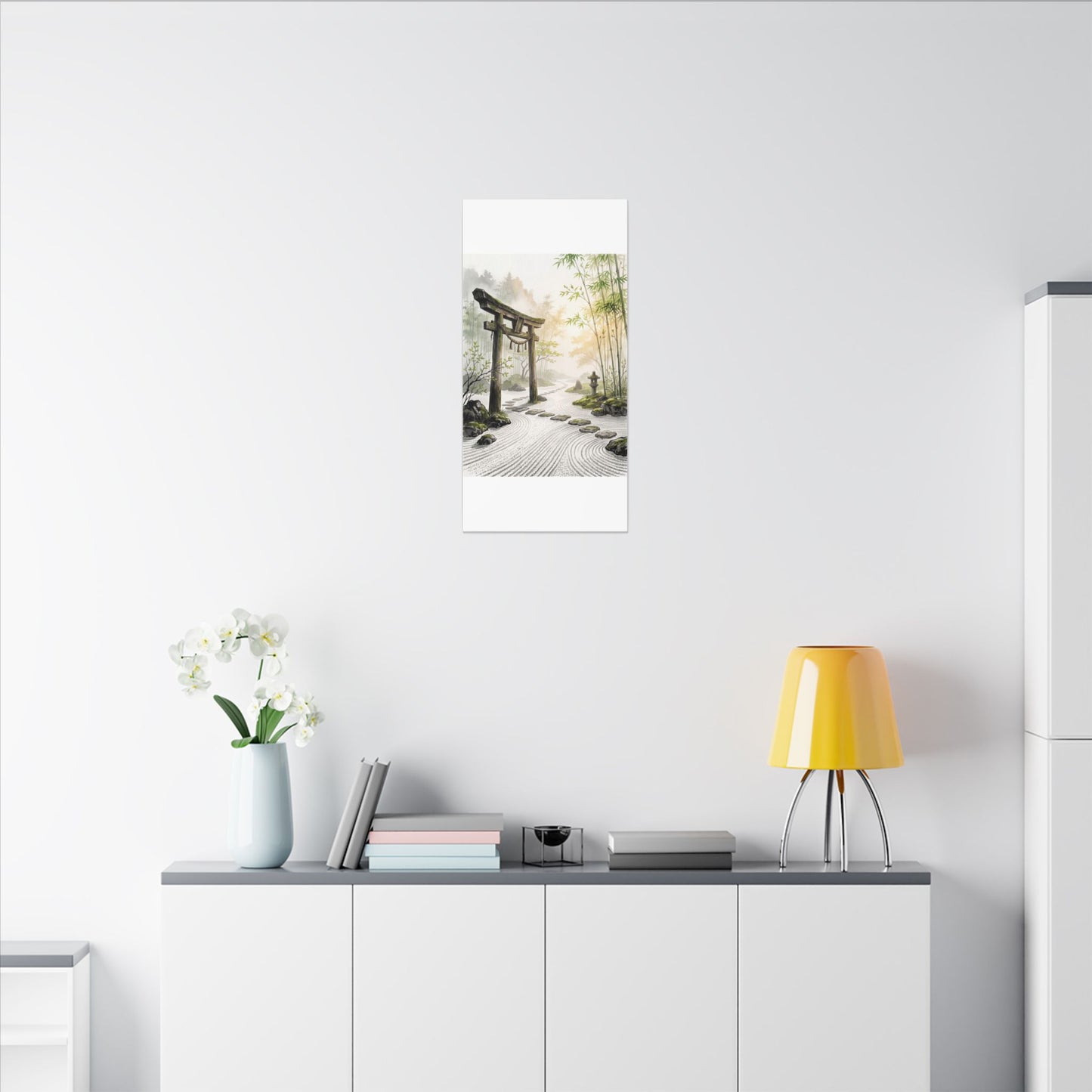 Peaceful Torii Gate Canvas Art - Karesansui Zen