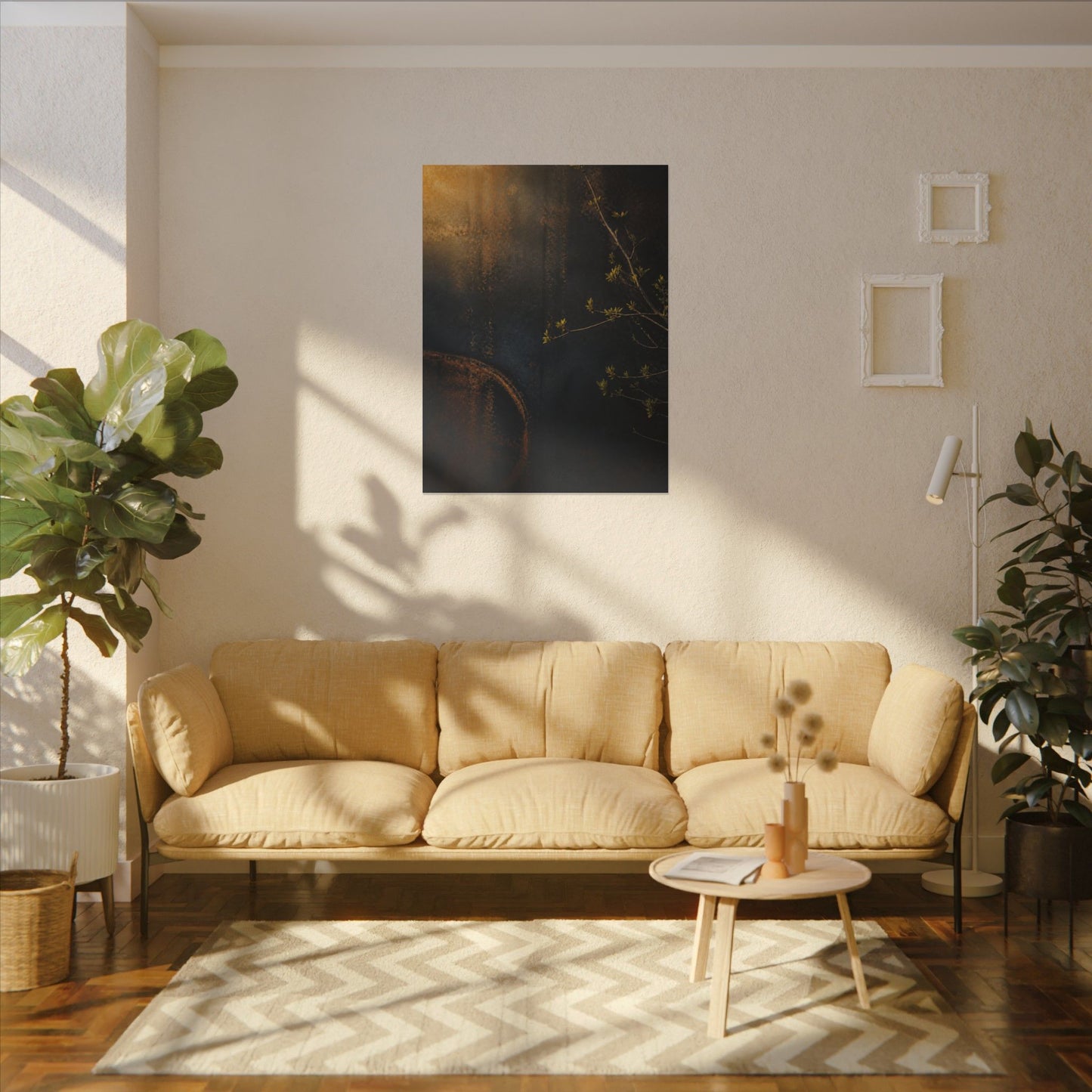 Spring Rust Patina Dark Texture Canvas Art | Moody Decor