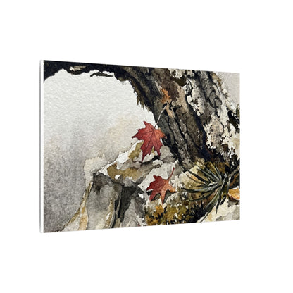 Pine Tree Autumn Canvas Art | Japandi Earthy Design