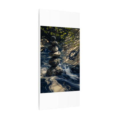 Kintsugi River Stones in Dappled | Broken Beauty Canvas Art