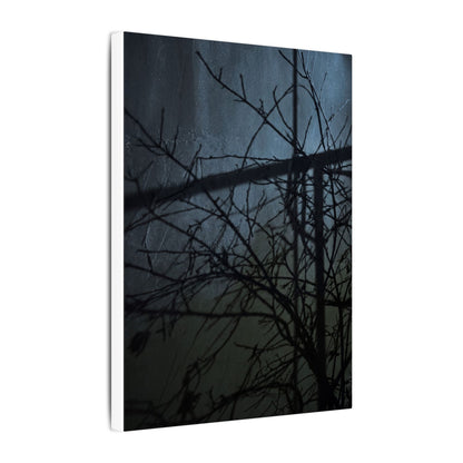 Moonlight Shadow Play Canvas Art - Dark Japandi Shibui