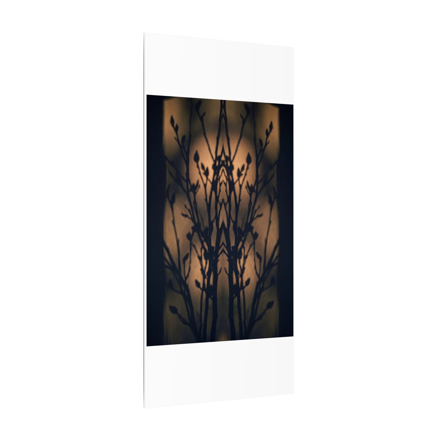 Dark Japandi Shadow Play in Golden Hour | Shadow Zen Canvas Art