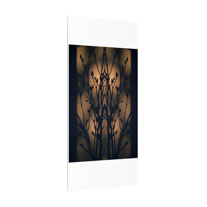 Dark Japandi Shadow Play in Golden Hour | Shadow Zen Canvas Art