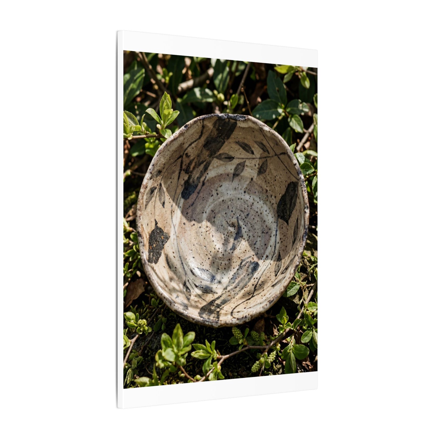 Elegant Ceramic Bowl Canvas Art - Japanese Pattern Japandi