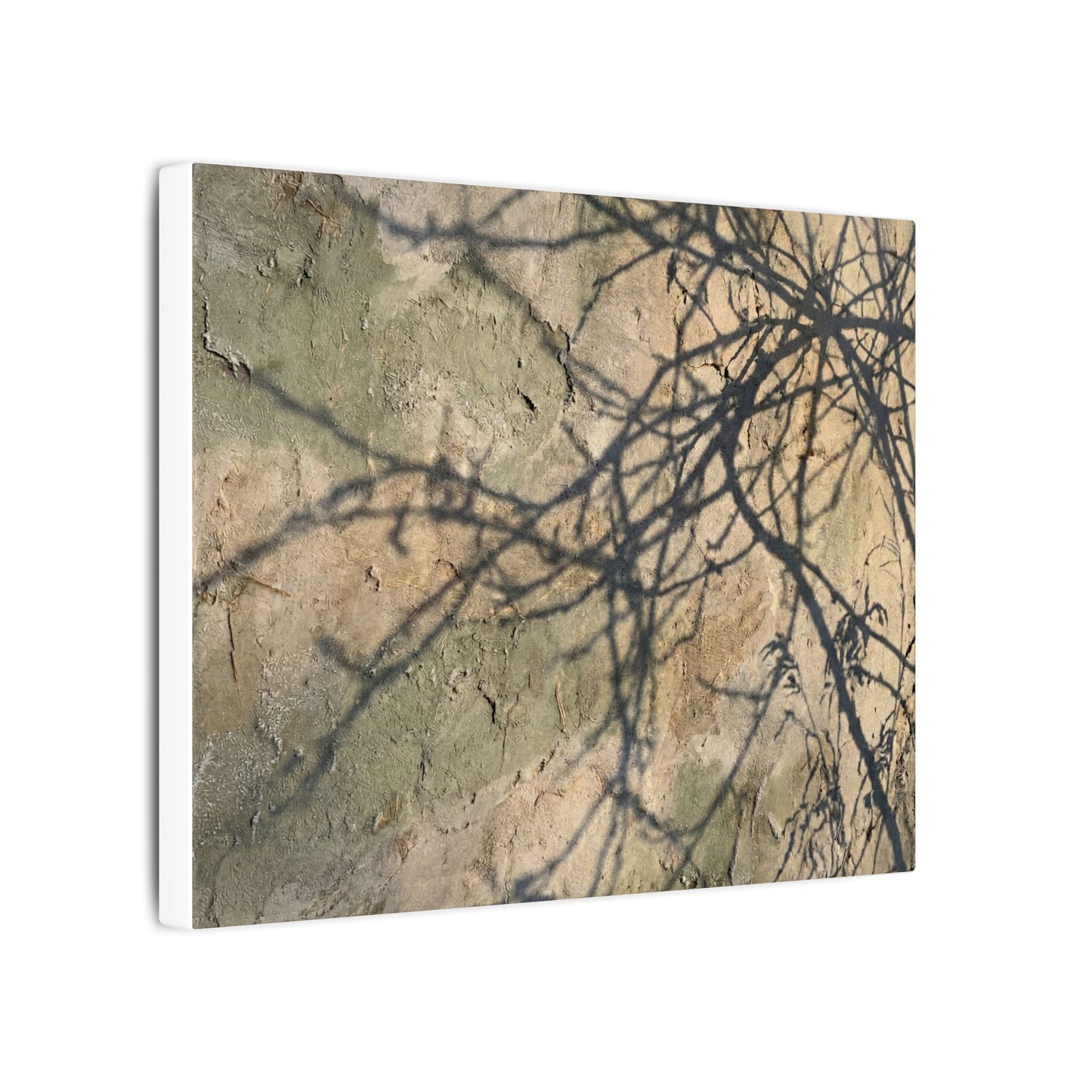 Japandi Shadow Play in Golden Hour | Texture Canvas Art