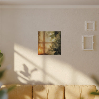 Cozy Shoji Screen Canvas Art - Watercolor Japandi