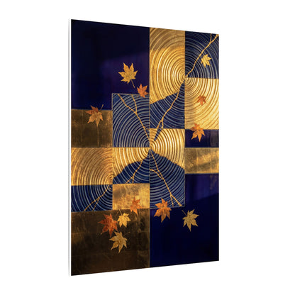 Autumn Water Ripple Crackle Gold Canvas Art | Artful Decor