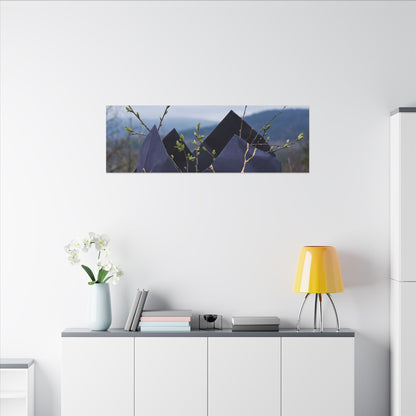 Paper Fold Canvas Art | Spring Kintsugi Gold Repair Art