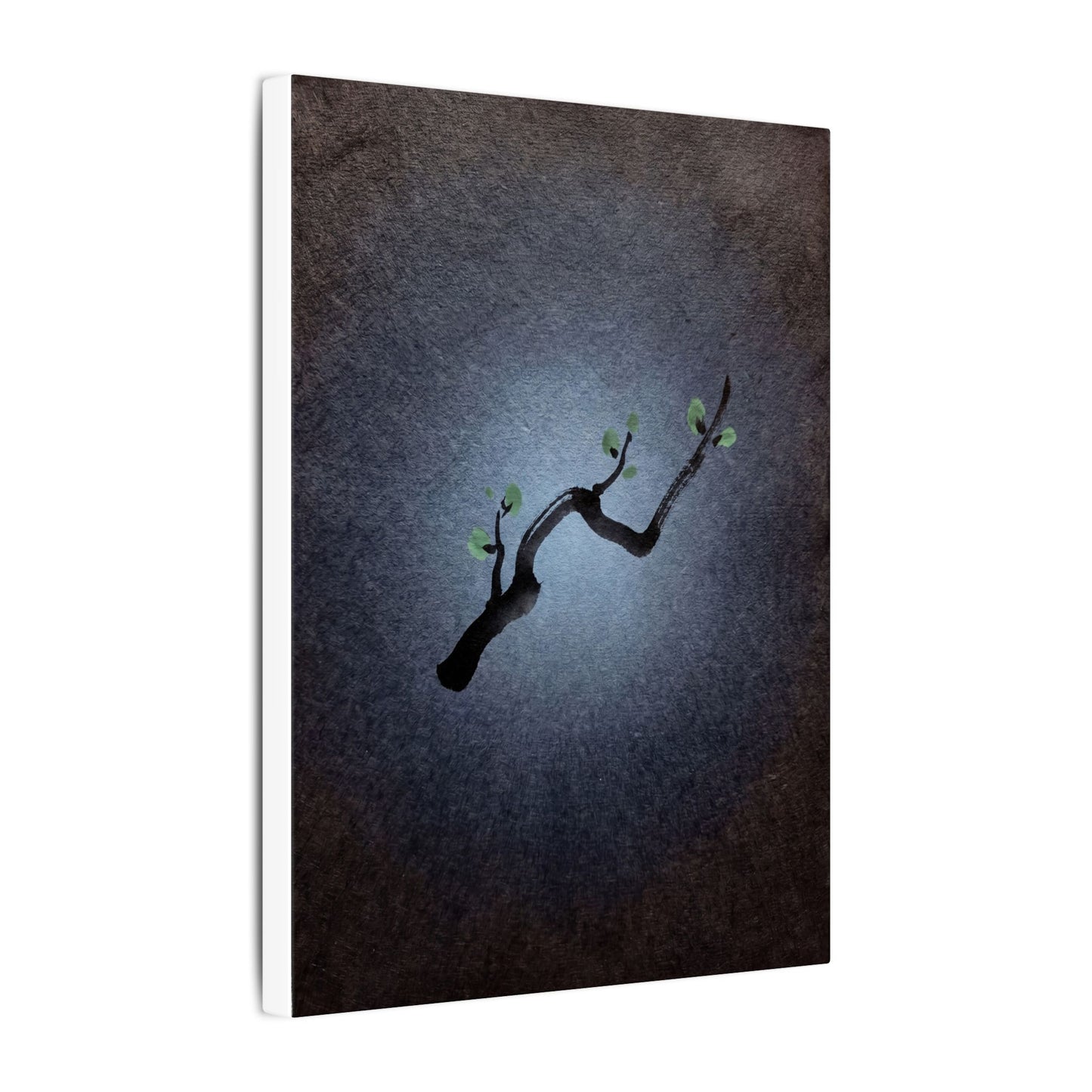 Ink Brushstroke Canvas Art | Spring Dark Japandi Moody Minimal Art