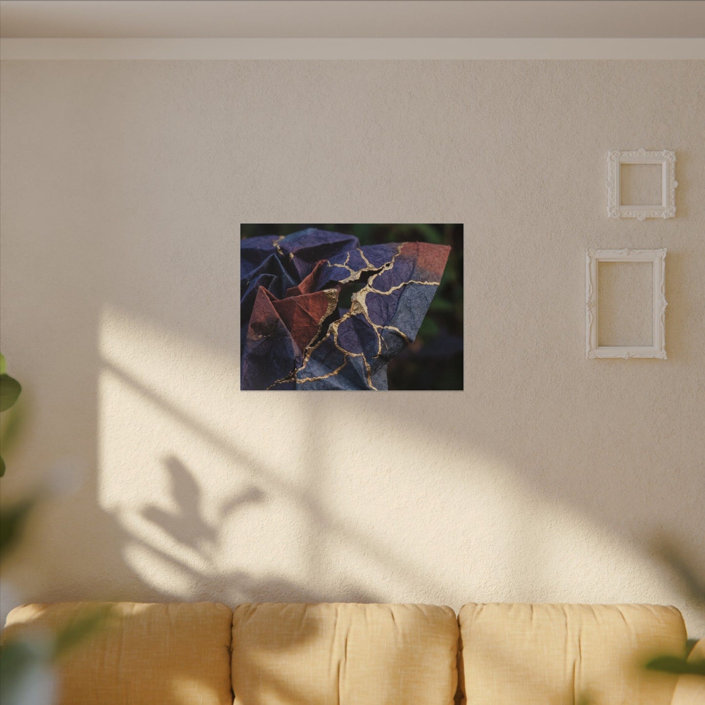 Philosophical Paper Fold Canvas Art - Gold Vein Kintsugi