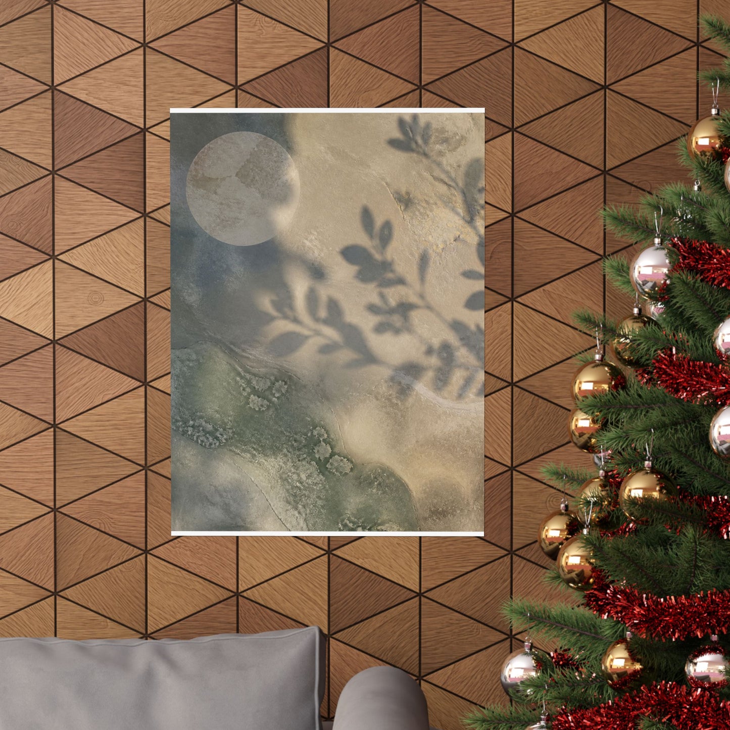 Winter Shadow Play Texture Wall Art Print | Cozy Decor