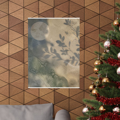 Winter Shadow Play Texture Wall Art Print | Cozy Decor