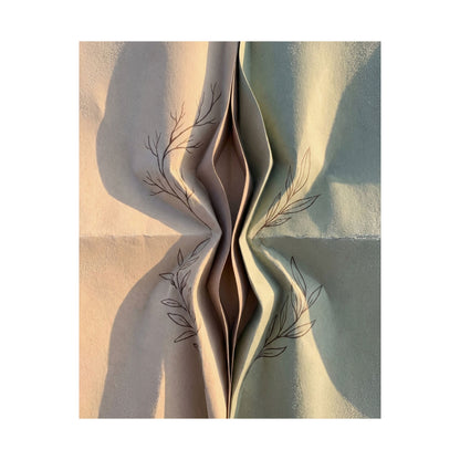 Kanso Paper Fold Wall Art Print - Japandi Minimal Line