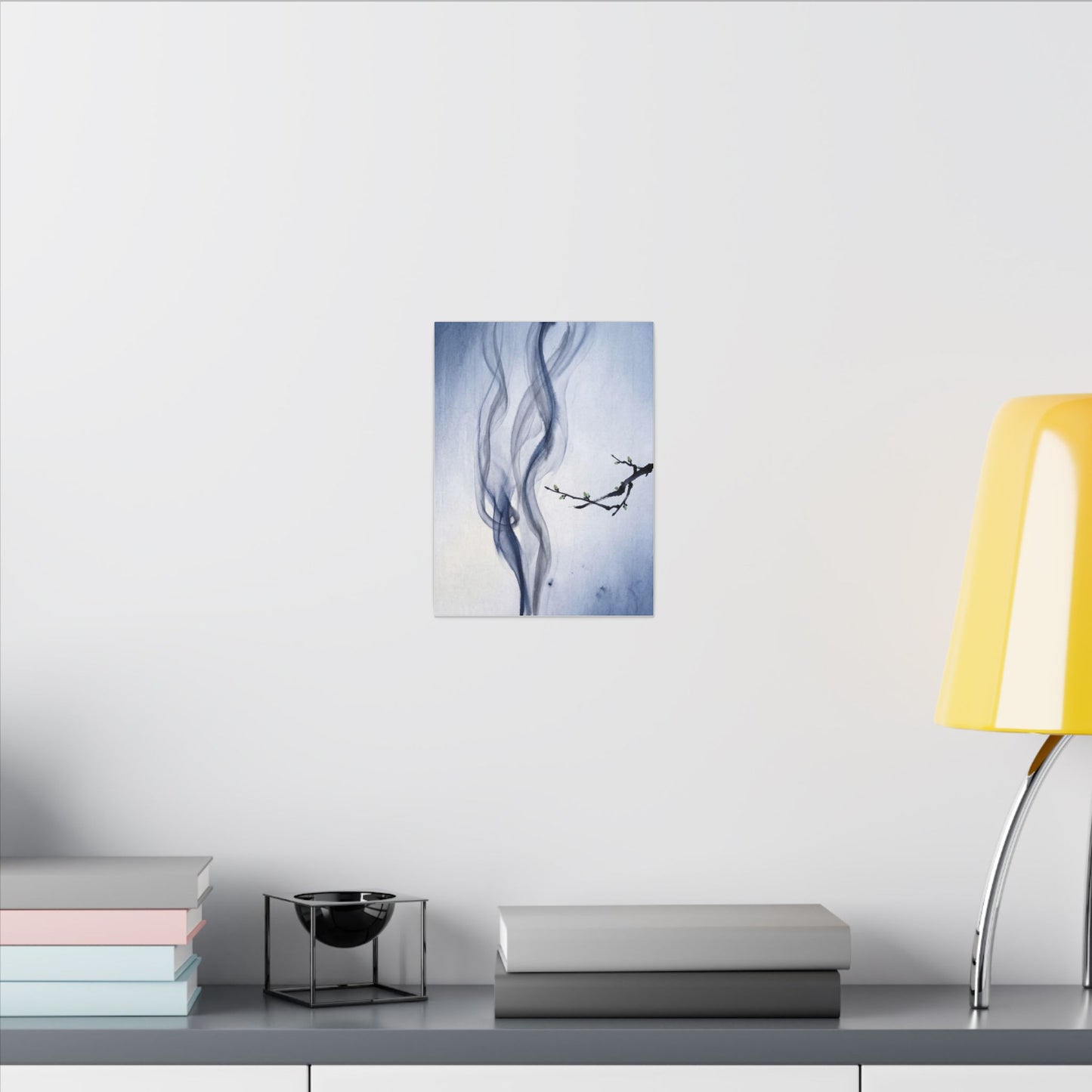 Incense Smoke Spring Canvas Art | Zen Tranquil Design