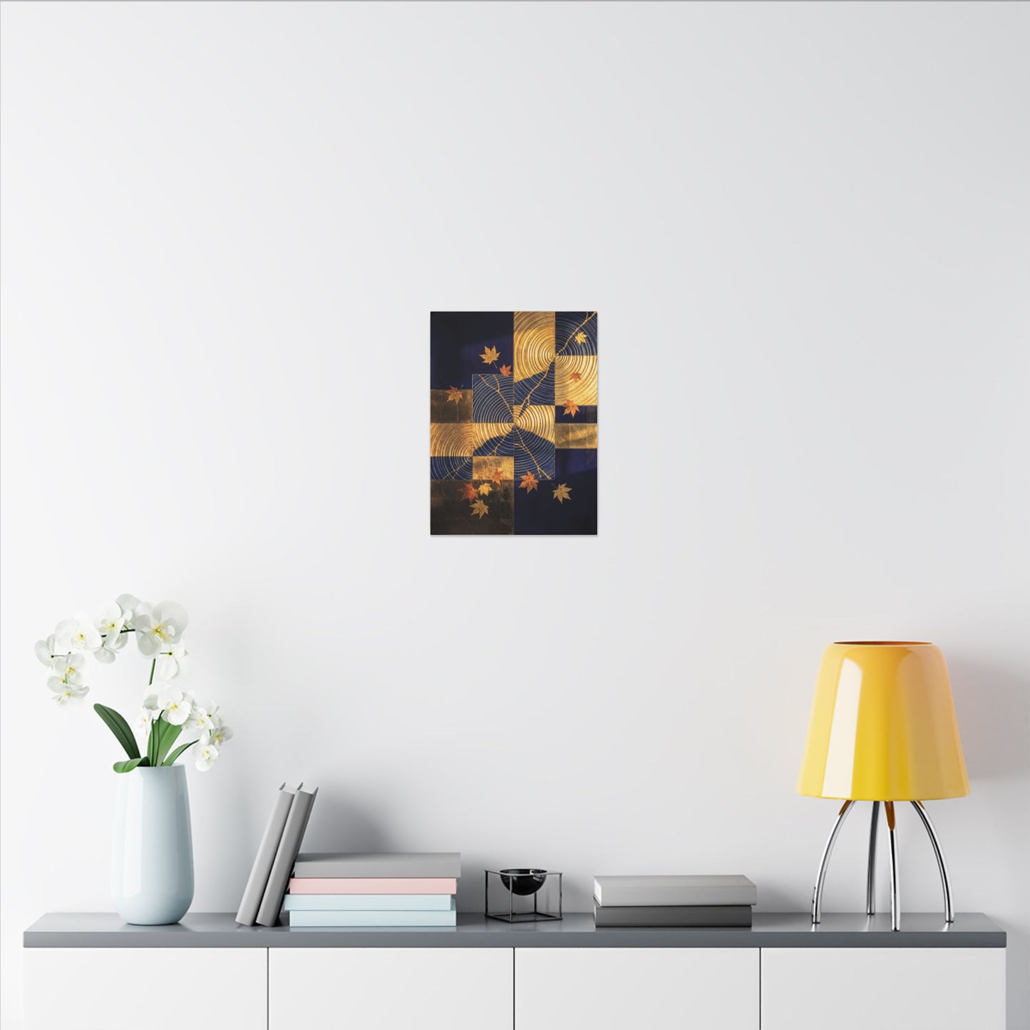 Autumn Water Ripple Crackle Gold Canvas Art | Artful Decor
