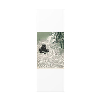 Shibui Rock Garden Canvas Art - Zen Ukiyo E Inspired