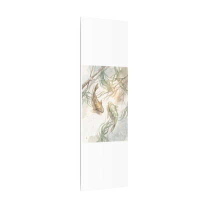 Koi Pond Canvas Art | Winter Japandi Watercolor Art