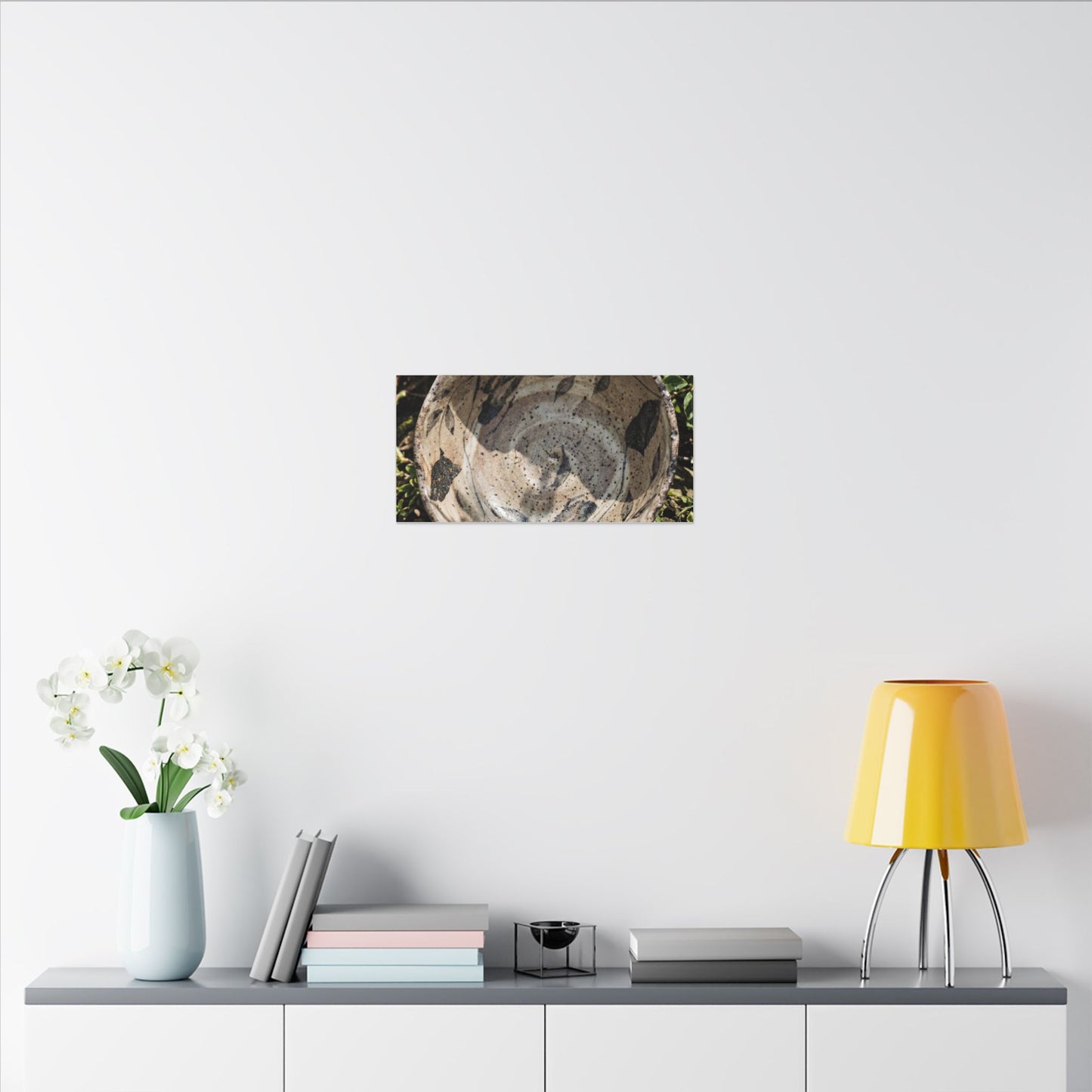 Elegant Ceramic Bowl Canvas Art - Japanese Pattern Japandi