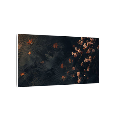 Golden Hour Cherry Blossom Canvas Art - Dark Japandi Kanso