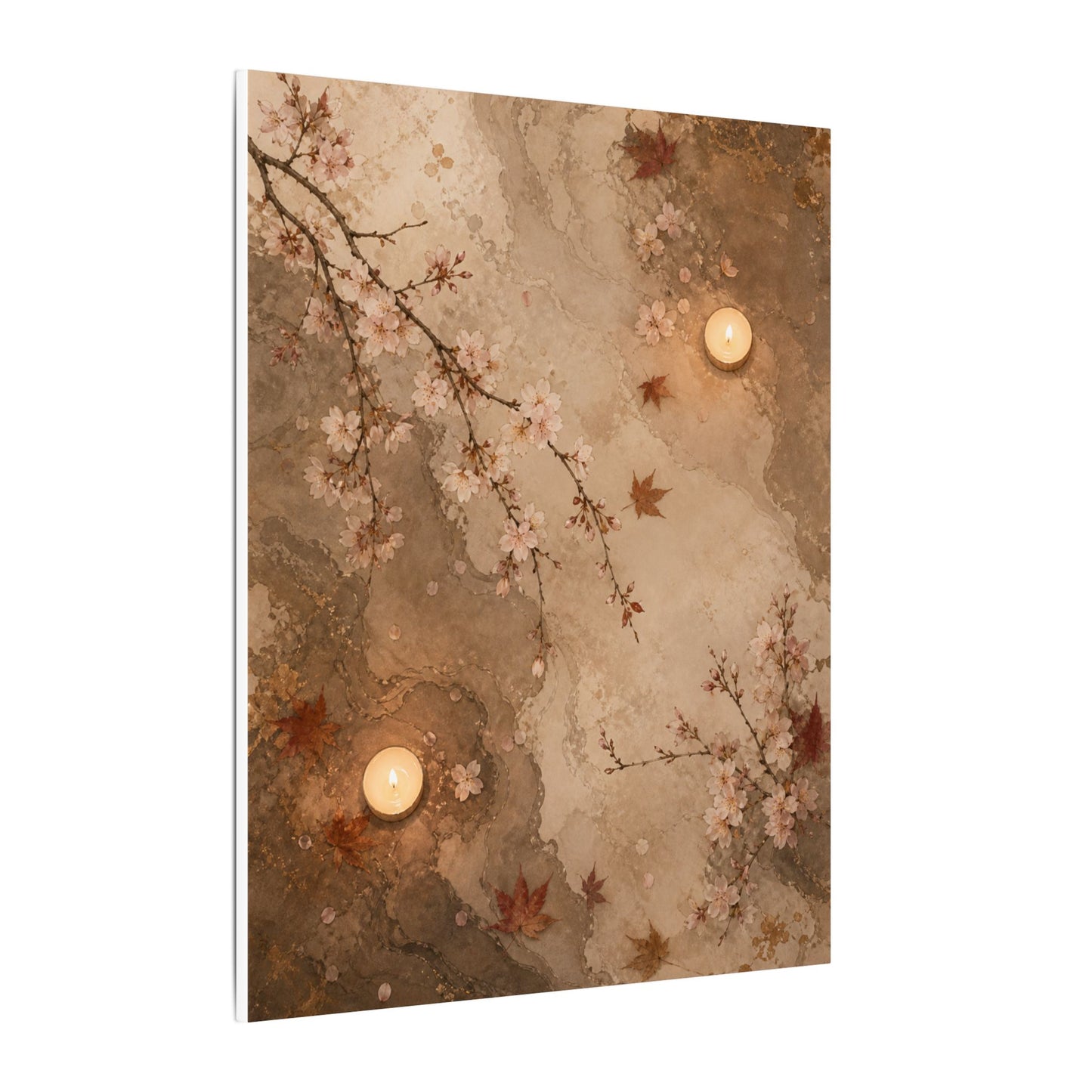 Cherry Blossom Canvas Art | Autumn Japandi Japanese Pattern Art