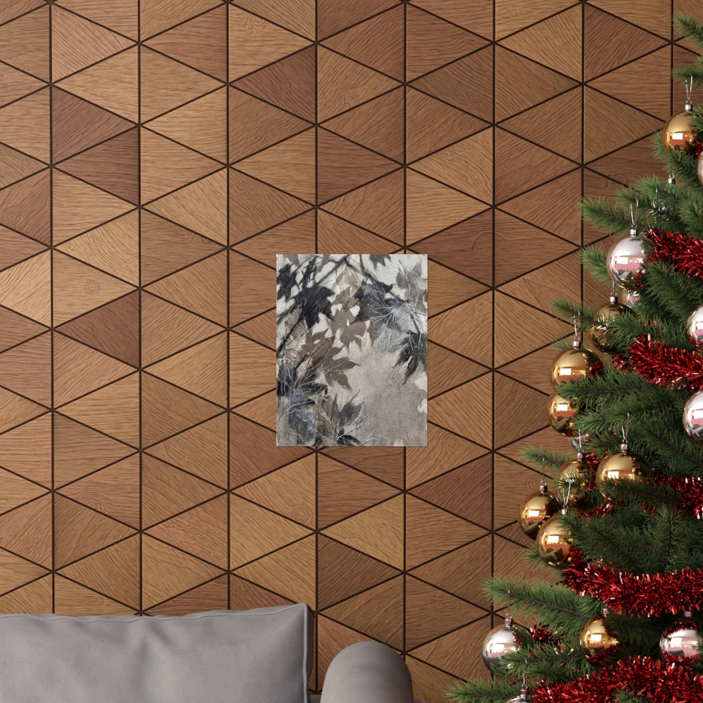 Shadow Play Texture Wall Art Print | Elegant Japandi Art