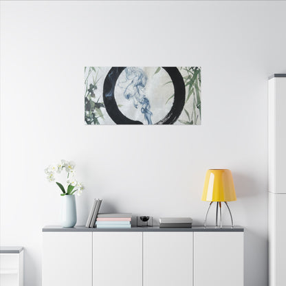 Zen Incense Smoke in Moonlight | Enso Canvas Art