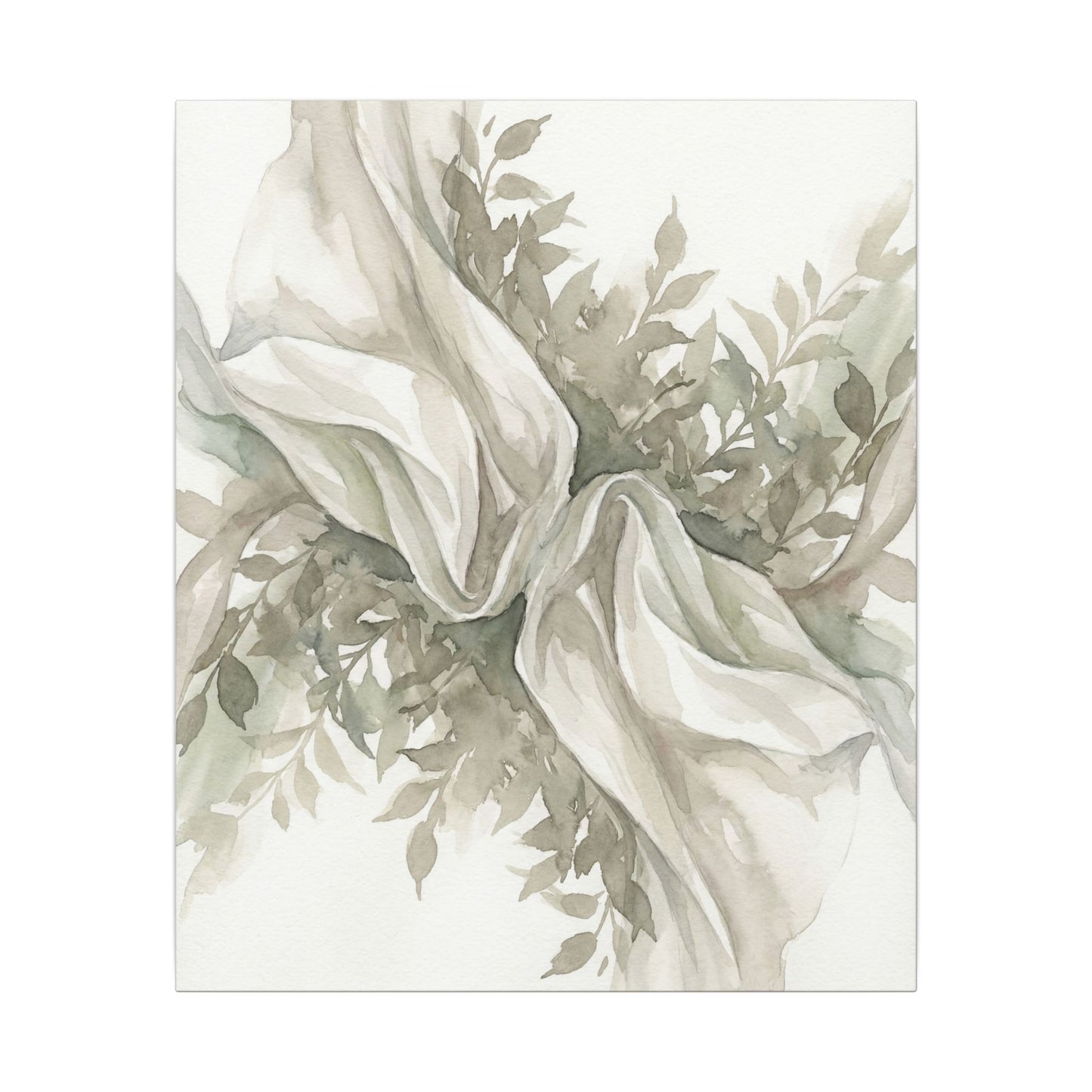 Summer Silk Drape Watercolor Canvas Art | Cozy Decor
