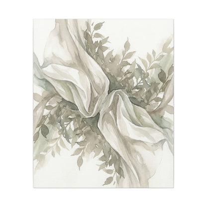 Summer Silk Drape Watercolor Canvas Art | Cozy Decor
