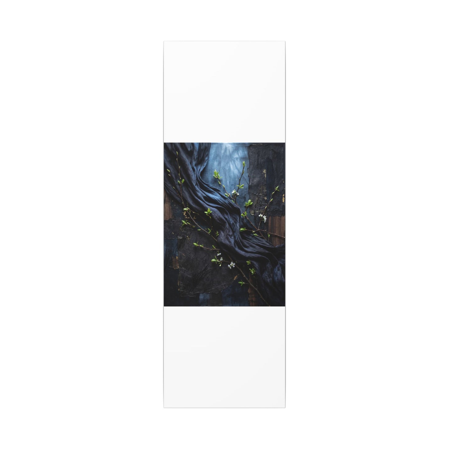 Spring Silk Drape Dark Texture Canvas Art | Atmospheric Decor