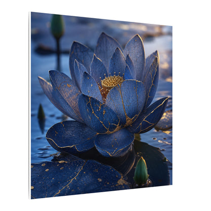 Kintsugi Lotus Flower in Dawn | Broken Beauty Canvas Art
