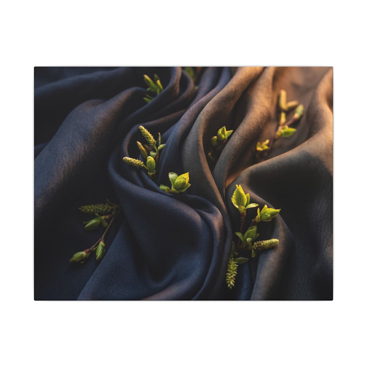 Spring Silk Drape Moody Minimal Canvas Art | Luxurious Decor