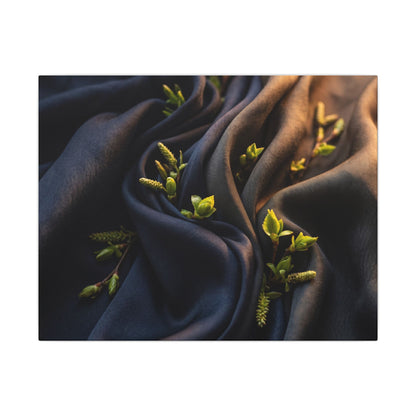 Spring Silk Drape Moody Minimal Canvas Art | Luxurious Decor