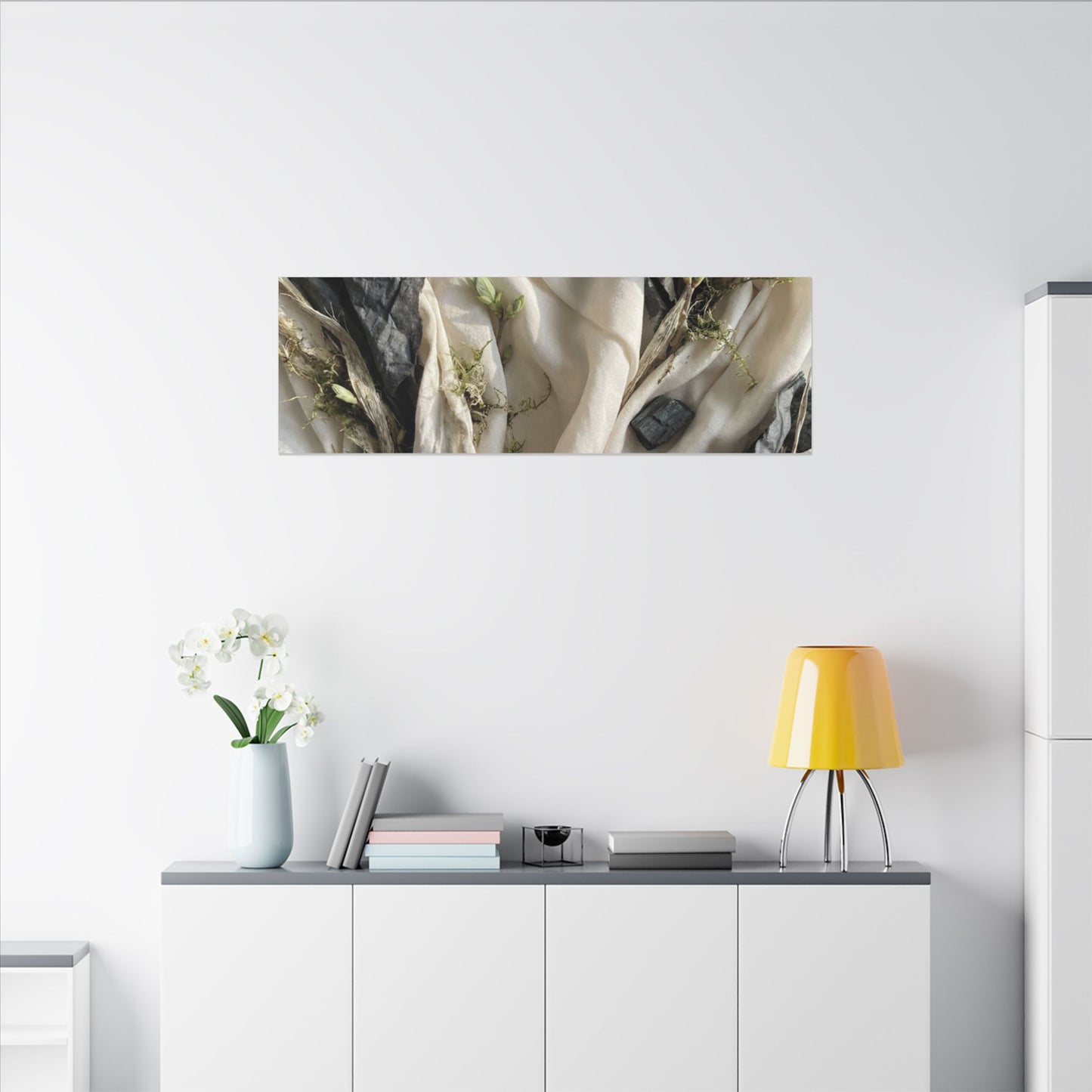 Spring Silk Drape Texture Canvas Art | Warm Decor