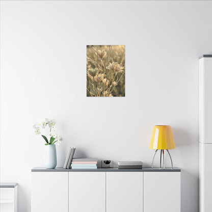 Summer Dried Flowers Minimal Line Canvas Art | Cozy Decor
