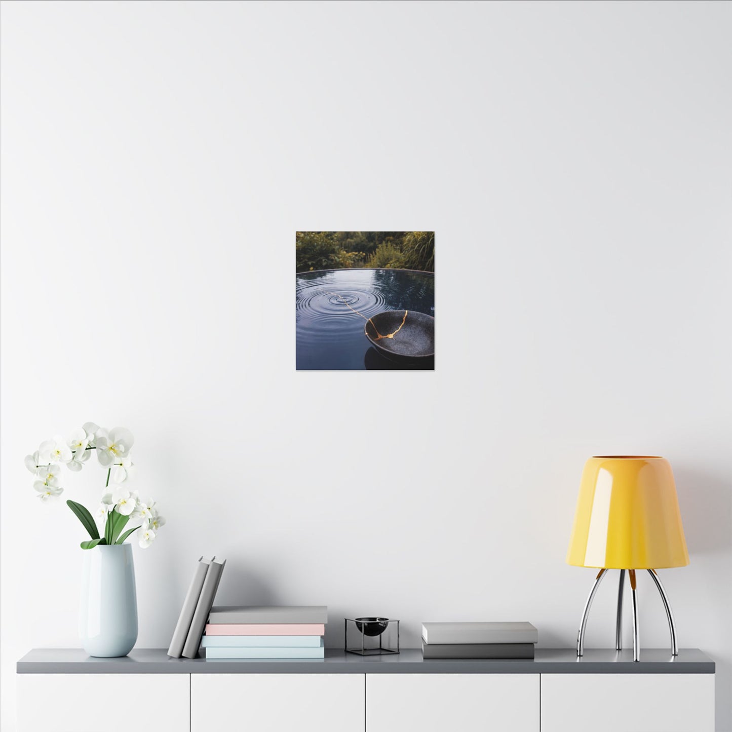 Kintsugi Water Ripple in Overcast | Broken Beauty Canvas Art