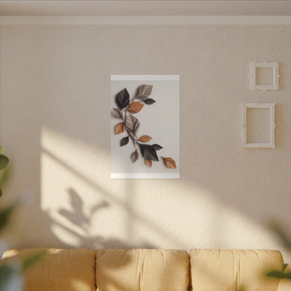 Paper Fold Autumn Canvas Art | Japandi Earthy Design