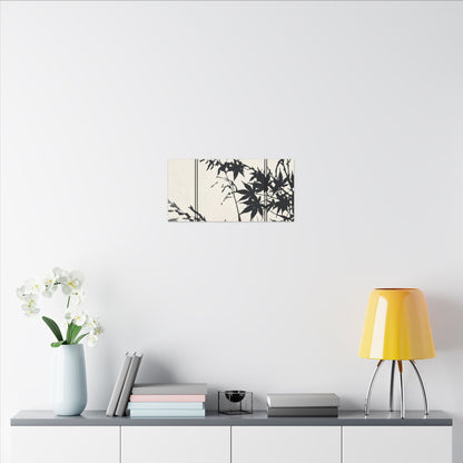 Shoji Screen Canvas Art | Summer Japandi Minimal Line Art